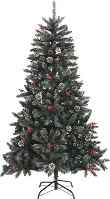 Immagine prodotto di Albero di Natale Artificiale con Base Verde 150 cm PVC