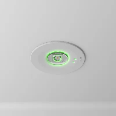 Produktbild von hoftronic LED Notbeleuchtung Einbaustrahler 1,2W IP20 Weiß 3h Akku