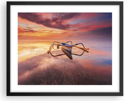 Produktbild von Gerahmtes Poster - Schwarzer Rahmen - £ódŸ Westen Die Sonne - 50x40 cm - Wand Bild - Wanddeko - Wandbilder - Kunstposter - Wandposter - Bilderrahmen - Bilder - Kunstdruck - P2BAA50x40-4433