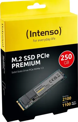 Produktbild von Intenso M.2 SSD PCIe Premium 250GB Gen.3x4 NVME 1.3 retail