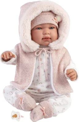 Image de RAPPA Llorens 84486 NEW BORN - poupée réaliste avec sons et corps en tissu - 44 cm
