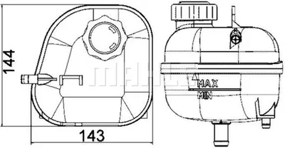 Produktbild von MAHLE Ausgleichsbehälter Kühlmittel für MINI Schrägheck (R50, R53) Kühlwasser CRT 85 001S