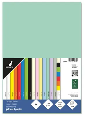 Produktbild von kangaro Multifunktionspapier DIN A4 120 g/qm pastellgrün 100 Blatt