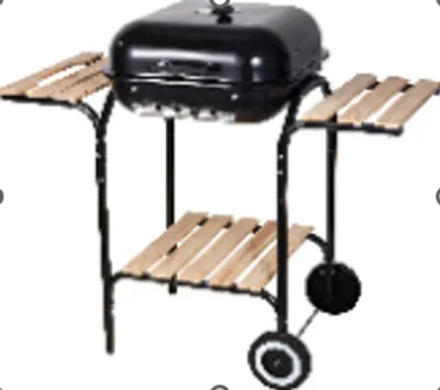 Zdjęcie produktu dla Grill ogrodowy węglowy na kółkach 3 póki pokrywa BBQ1013