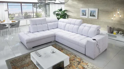Produktbild von IM Sofa Ecksofa mit Schlaffunktion Eckcouch L-Form - Hochwertige Qualität PAGANI VII Grau Stoff TERRA 80 Links