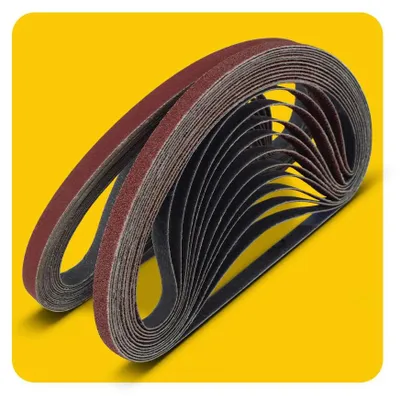 Schleifbänder 9x533 mm, 30 Stück, Aluminiumoxid, 6 je 40-320 Körnung