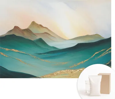 Produktbild von Fototapete - Wandbilder für Wohnzimmer - 312x219 cm - Dekorative Wandfolie - Modernes Design für Wanddekoration - Tapeten für Innenräume - Friedliche Landschaft