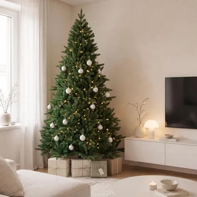 Produktbild von Salcar 210 cm Premium-Künstlicher Weihnachtsbaum mit 100% PE Nadeln Tannenbaum mit 2061 Spritzen