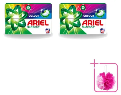 Produktbild von 2 x Ariel 3in1 Pods Color - Buntwaschmittel - 500 g - Sparpackung - 2 Stücke