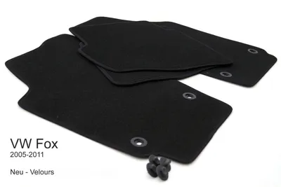 Immagine prodotto di Tappetini per VW Fox velours Tappetini completi 4 pezzi neri (incl. montaggio)