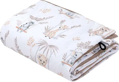 Produktbild von Happy Jungle & Latte Velvet Kinderdecke 100x140cm
