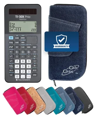 Produktbild von TI-30X Prio MP Taschenrechner mit Schutztasche im Jeans-Design dunkelblau