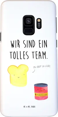 Produktbild von Mr. & Mrs. Panda Samsung Galaxy S9 Handyhülle Toast Marmelade - Weiß - Geschenk, Süß, Brot, Cover, Handy Case, Hülle, Toastbrot, Lustige Sprüche, Küche Deko, Schutzhülle