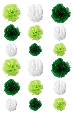 Produktbild von 24 Stück Pompons aus Seidenpapier für Hochzeiten und Partys