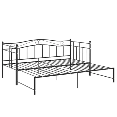 Immagine prodotto di Divano letto allungabile Struttura letto in metallo nero 90x200 cm