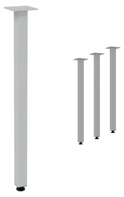 Produktbild von HAGO24 Tischbeine Set 4 Stück Möbelfuß Stahl weiß 4x4cm höhenverstellbar 72cm Couchtischbank DIY Tischgestell Schraubfüße I-Design