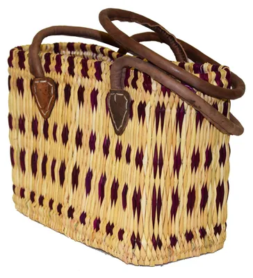 Immagine prodotto di Borsa in seagrass piccola maniglia lunga cesto per la spesa cesto in vimini cesto in vimini cesto in vimini cesto, viola