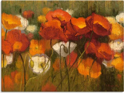 Produktbild von ARTland Leinwandbild Das starke Rot II Größe: 80x60 cm