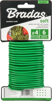 Produktbild von Bradas Bindedraht SOFT mit PVC-Überzug 5 mm x 4 m grün