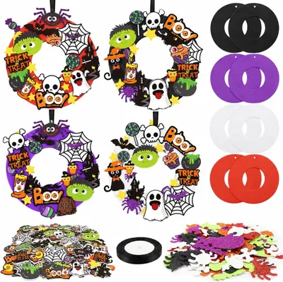 Image de Kit de fabrication de couronne décorative pour Halloween, 1 pièce, pour la cuisine