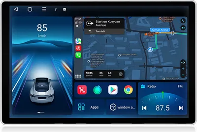 Image de Autoradio Android 15 13,1 pouces, processeur octa-core, compatible avec Fiat Ducato, Citroën Jumper et Peugeot Boxer, CarPlay, GPS, 4G, Wi-Fi, Bluetooth, FM, DAB+, SWC, RDS, DSP, 4 + 64 Go