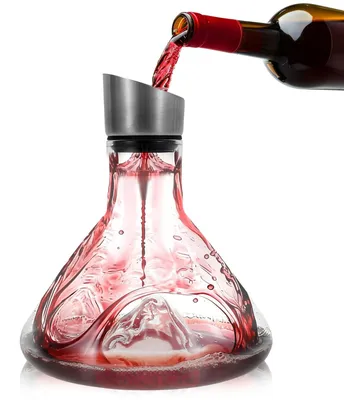 Weinkaraffe 2-in-1 mit Filter, 1500 ml, Glas & Edelstahl