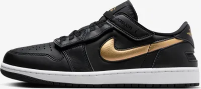 Zdjęcie produktu dla Nike Air Jordan 1 Low FlyEase "Metallic Gold Black" Schwarz/Gold, Größe: 42