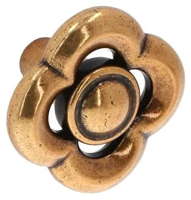 Produktbild von Knopf für Möbel, aus Zamak, Durchmesser 32 mm, Farbe: Gold