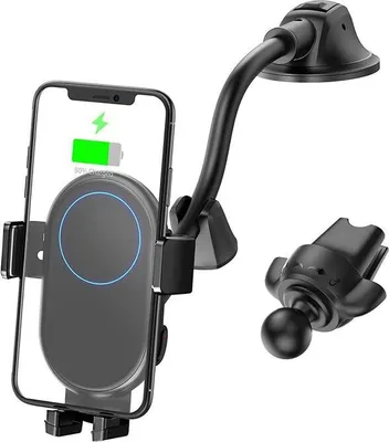 Image de Chargeur de voiture sans fil 3 en 1 voiture Clamping Qi charge rapide ventilation du téléphone support pour tous les smartphones