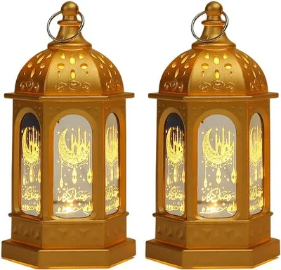 Immagine prodotto di Eid Mubarak, lampada decorativa per il Ramadan, lanterna decorativa marocchina, lanterna musulmana per il Ramadan
