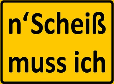 Produktbild von vianmo Holzschild 30x40 cm n´Scheiß muss ich