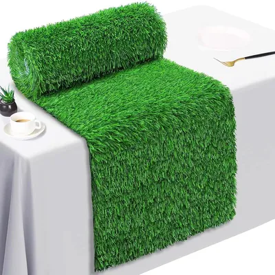 Immagine prodotto di Tovaglia da tavolo in erba sintetica, verde, 31x153 cm