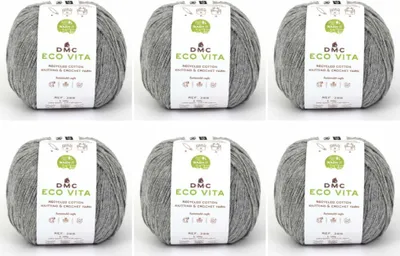 Produktbild von 6x DMC Eco Vita – nachhaltiges Garn aus 80 % recycelter Baumwolle und 20 % Fasern, 388 (Farbe 112)
