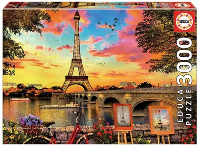 Image de Puzzle Educa .  Sunset in Paris 3000 pièces
