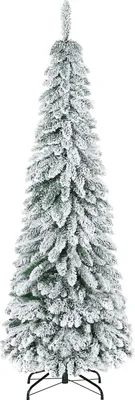 Zdjęcie produktu dla Sztuczna choinka Sztuczna choinka 180 cm ze sztucznym śniegiem i podstawą, 523 gałązki do dekoracji świątecznej