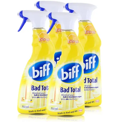 Produktbild von Biff Bad Total Zitrus 750ml - Kraftvoll gegen Kalk (4er Pack)