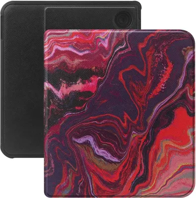 Produktbild von Selencia Vivid Klapphülle Kobo Libra Colour - Marble Purple