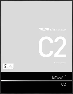 Produktbild von nielsen Aluminium Bilderrahmen C2, 70x90 cm, Struktur Schwarz Matt