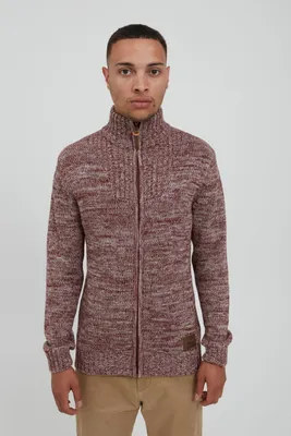 Produktbild von SOLID SDPomeroy Herren Strickjacke Cardigan Grobstrick Pullover mit Stehkragen Reißverschluss 100% Baumwolle Regular fit