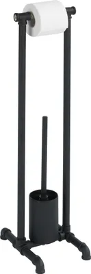 Produktbild von WENKO Stand WC-Garnitur Osuna, Schwarz, Metall schwarz
