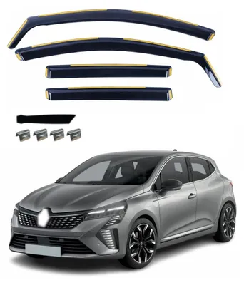 Image de Lot de 4 déflecteurs de vent pour Renault Clio V, phase II (restylée), modèles de 2023 à 2025