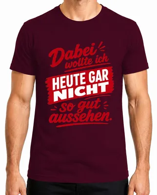 Imagen del producto de Camiseta para hombre, diseño "Statement Sarkasmus Party", color burdeos, talla L