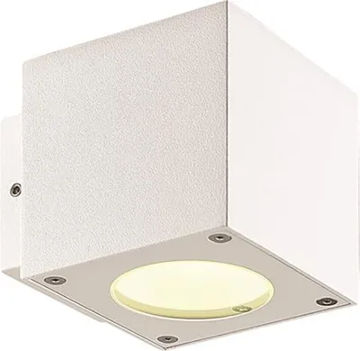 Produktbild von Malmbergs LED Außenleuchte Wandlampe Cube Weiß IP54 Up&Down 2 x 3W 255lm Warmweiß 3000K