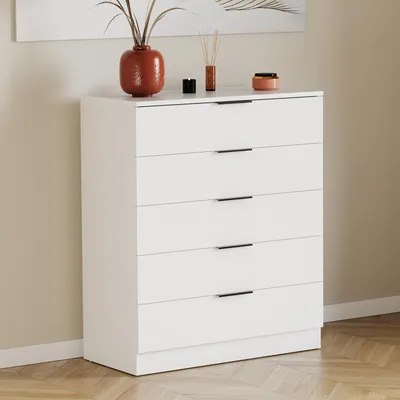 Produktbild von Kommode mit 5 Schubladen - 90 x 66 x 36 cm - Holz - Modernes Design