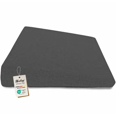 Produktbild von Herlag ergonomisches Keilkissen STELLA für Büro und Auto, 37 x 33 x 7/2 cm, mit Anti-Rutsch-Unterseite und waschbarem Bezug Anthrazit