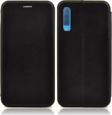 Produktbild von Handy Schutz Hülle für Samsung Galaxy A7 2018 Handytasche mit Magnetdeckel Kartenfach und Standfunktion Klapphülle Etui Schwarz