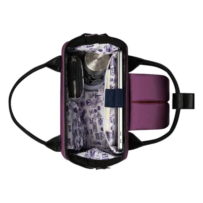 An open backpack showing its contents.