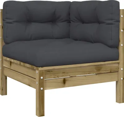 Produktbild von vidaXL Garten-Ecksofa mit Kissen Kiefernholz Imprägniert