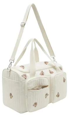 Produktbild von Wickeltasche 48x22x26 cm, Baumwolle, weiß, für unterwegs