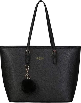 Produktbild von Grosser Kunstleder Schulranzen 156 cm Schwarzer Designer-Tasche - Leichter Laptop-Rucksack mit Reißverschluss - Schule Arbeit Reise